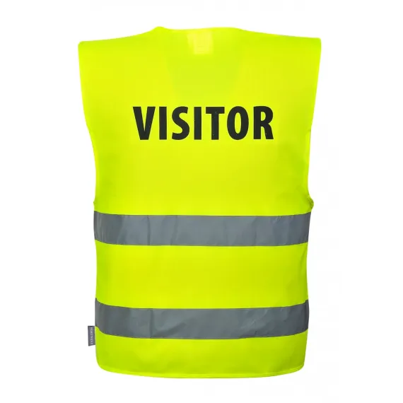 C405 - VISITOR láthatósági mellény - sárga - L/XL, Szín: sárga, Méret: L/XL