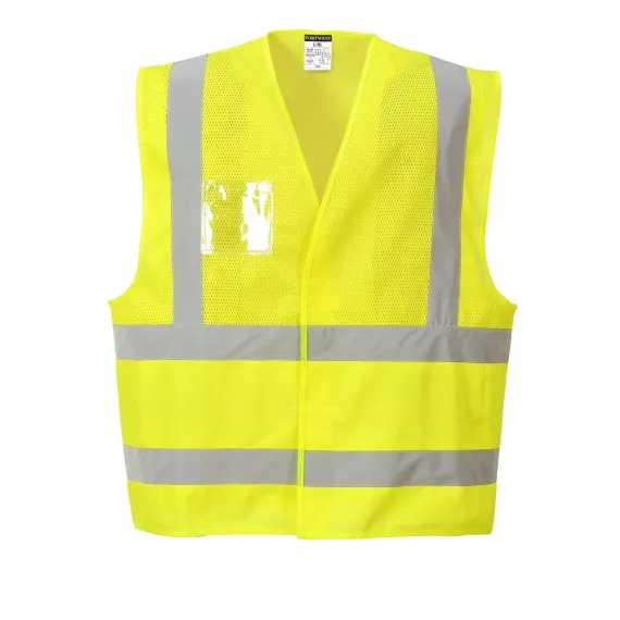 C494 - Hi-Vis hálós mellény - sárga - 4XL/5XL, Szín: sárga, Méret: 4XL/5XL
