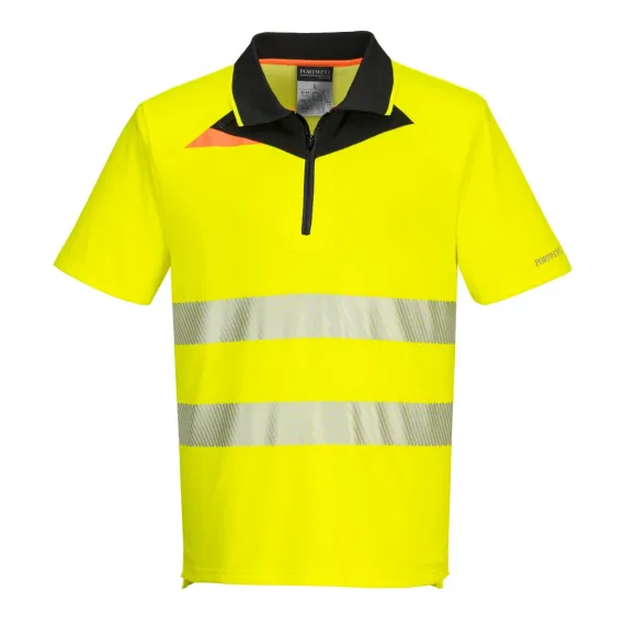 DX412 - Portwest DX4 Hi-Vis pólóing - sárga/fekete - L, Szín: sárga/fekete, Méret: L