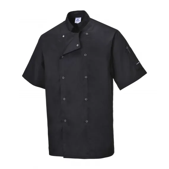C733 - Cumbria séf kabát - fekete - 4XL, Szín: fekete, Méret: 4XL