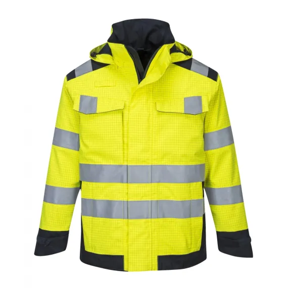 MV70 - Hi Vis MODAFLAME Rain Multi Norm Arc Kabát - sárga - XL, Szín: sárga, Méret: XL