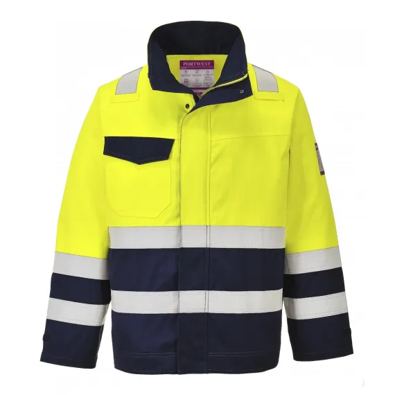 MV25 - Hi Vis MODAFLAME munkakabát - sárga - L, Szín: sárga, Méret: L