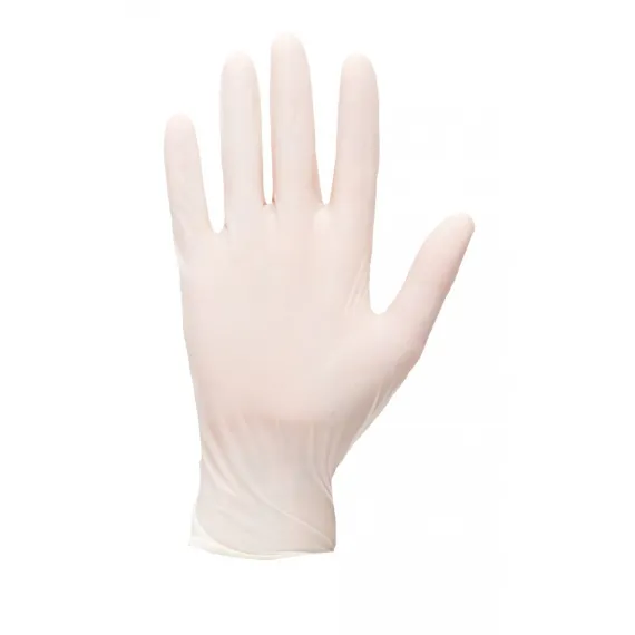 A910 - Egyszerhasználatos latex kesztyű, púderezett (100 db) - fehér - 9/L, Szín: fehér, Méret: 9/L