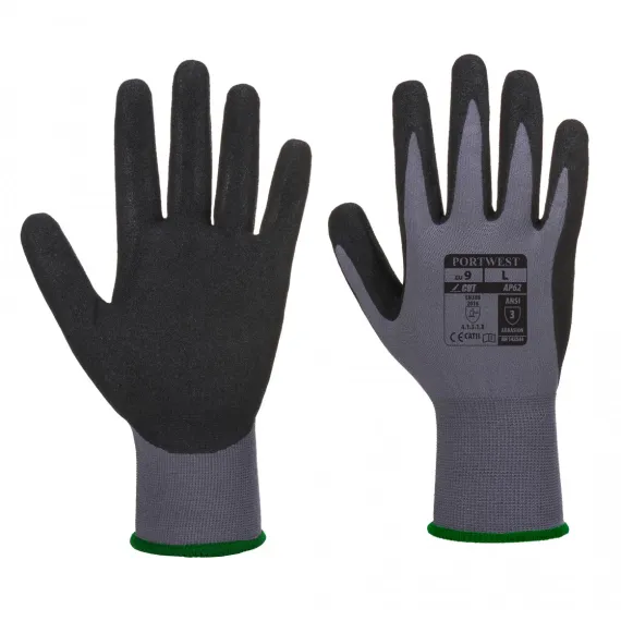 AP62 - Dermiflex Aqua kesztyű - szürke/fekete - 11/XXL, Szín: szürke/fekete, Méret: 11/XXL
