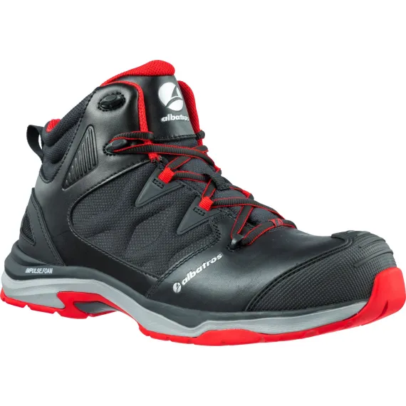Albatros Ultratrail Black Mid S3 ESD HRO SRC - fekete/piros - 43, Szín: fekete/piros, Méret: 43