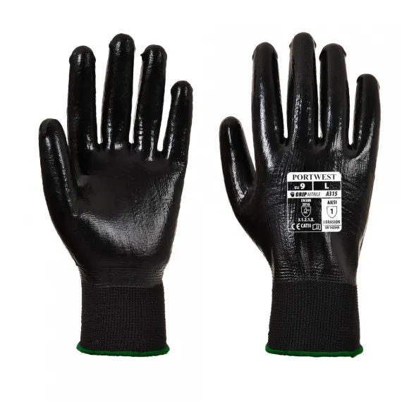A315 - All-Flex védőkesztyű - fekete - 11/XXL, Szín: fekete, Méret: 11/XXL