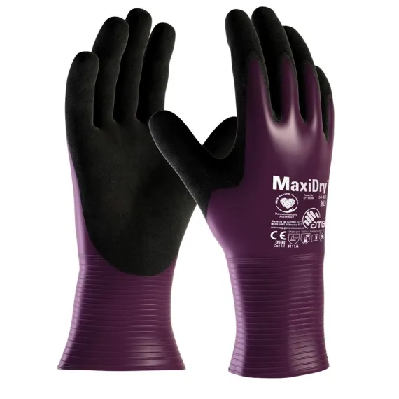 ATG MaxiDry védőkesztyű - 56-426 - fekete - 10/XL, Szín: fekete, Méret: 10/XL