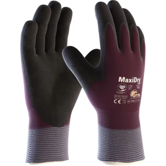 ATG MaxiDry ZERO teljesen mártott kesztyű 56-451 - lila - 10/XL, Szín: lila, Méret: 10/XL