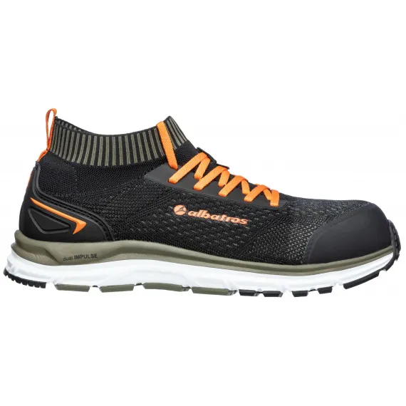 Albatros Ultimate Impulse Olive Low S1P ESD HRO SRA munkavédelmi cipő - fekete/olíva - 45, Szín: fekete/olíva, Méret: 45