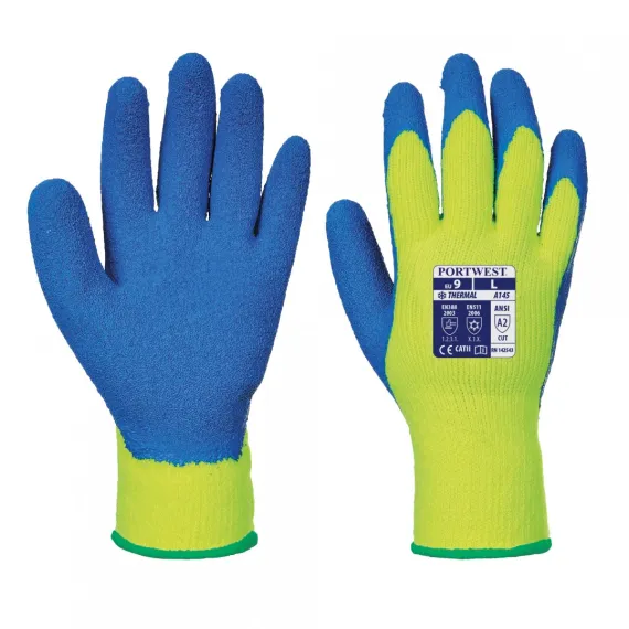 A145 - Hűtőházi kesztyű - sárga/kék - 11/XXL, Szín: sárga/kék, Méret: 11/XXL