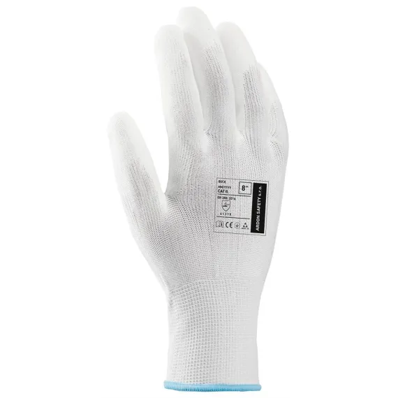 BUCK - PU mártott kesztyű - fehér - 11/XXL, Szín: fehér, Méret: 11/XXL