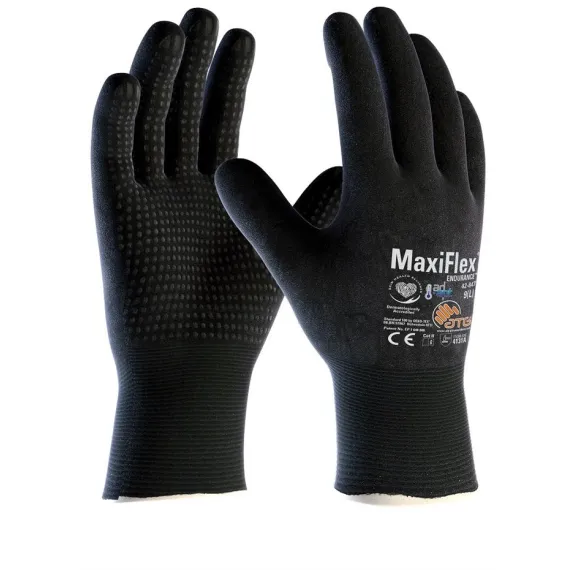 ATG Maxiflex Endurance mártott kesztyű - 42-847 - fekete - 11/XXL, Szín: fekete, Méret: 11/XXL