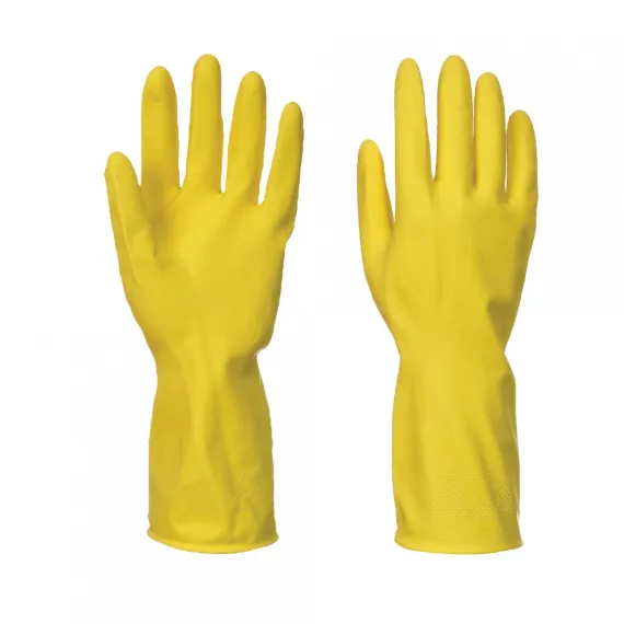 A800 - Háztartási latex kesztyű - sárga - 9/L, Szín: sárga, Méret: 9/L