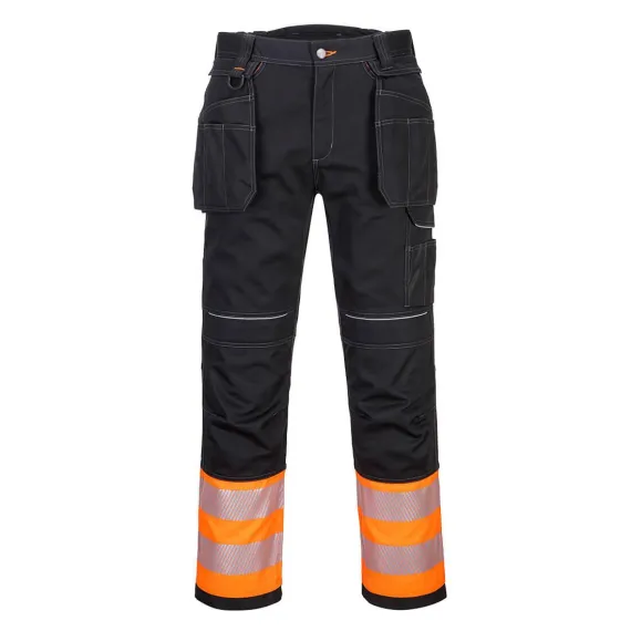 PW307 - PW3 Hi-Vis Class 1 Holster nadrág - Narancs/fekete - 40, Szín: narancs/fekete, Méret: 40