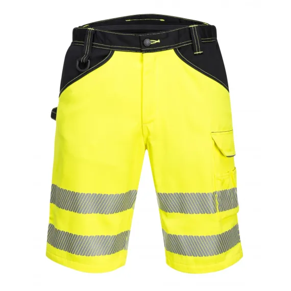 PW348 - PW3 Hi-Vis rövidnadrág - sárga/fekete - 36, Szín: sárga/fekete, Méret: 36