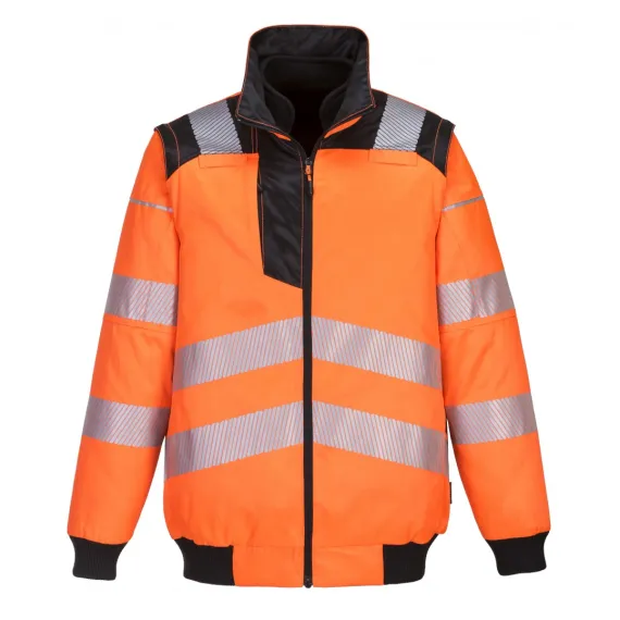 PW302 - PW3 Hi-Vis 3-in-1 Pilóta kabát - narancs - L, Szín: narancs, Méret: L