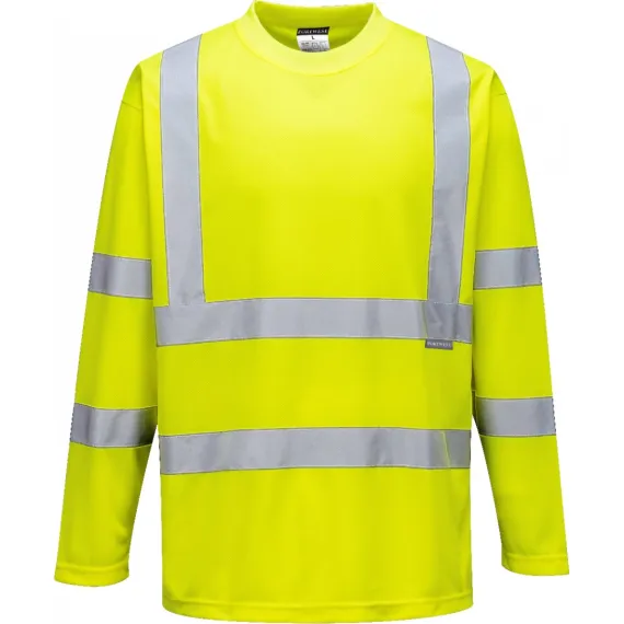 S178 - Hi-Vis hosszú ujjú póló - sárga - XXL, Szín: sárga, Méret: XXL