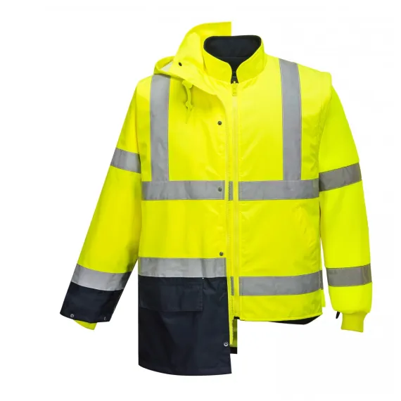 S766 - Essential 5 az 1-ben kabát - sárga/tengerészkék - 5XL, Szín: sárga/tengerészkék, Méret: 5XL
