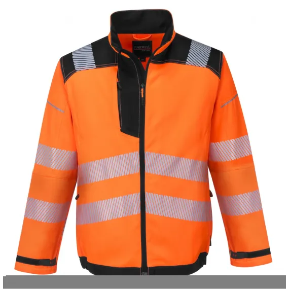 T500 - Vision jól láthatósági kabát - Narancs/fekete - 3XL, Szín: narancs/fekete, Méret: 3XL