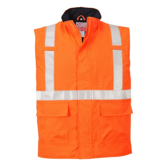 S776 - Bizflame Rain Hi-Vis antisztatikus FR mellény - narancs - XL, Szín: narancs, Méret: XL