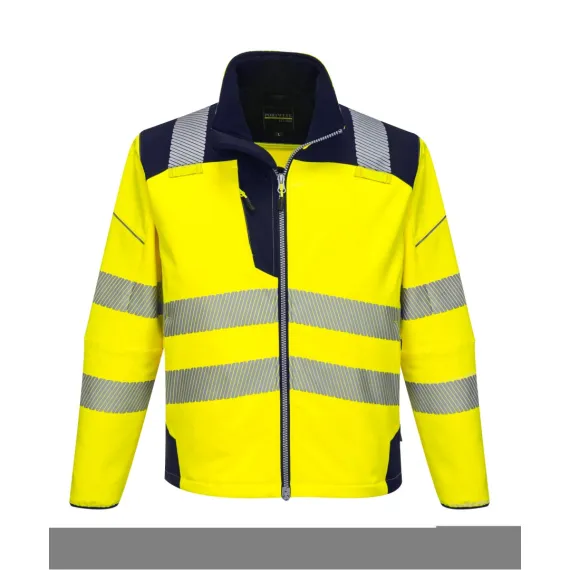 T402 - Vision Hi-Vis softshell kabát - sárga - L, Szín: sárga, Méret: L