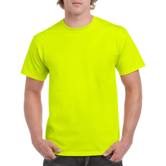 Gildan Heavy Cotton póló - safety zöld - S, Szín: safety zöld, Méret: S