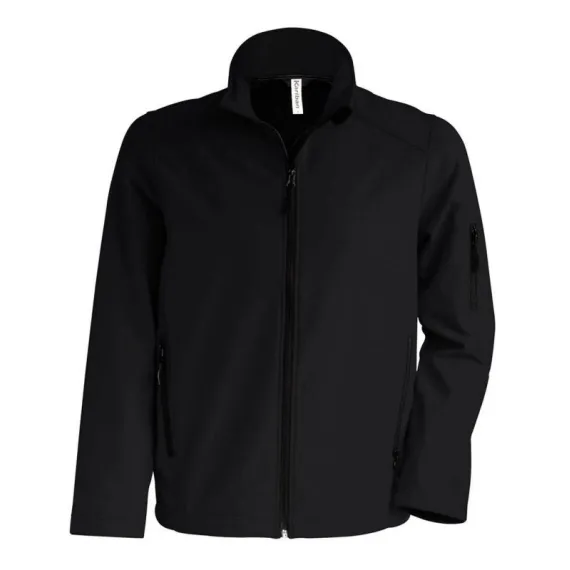 KARIBAN Férfi Softshell dzseki - fekete - XXL, Szín: fekete, Méret: XXL