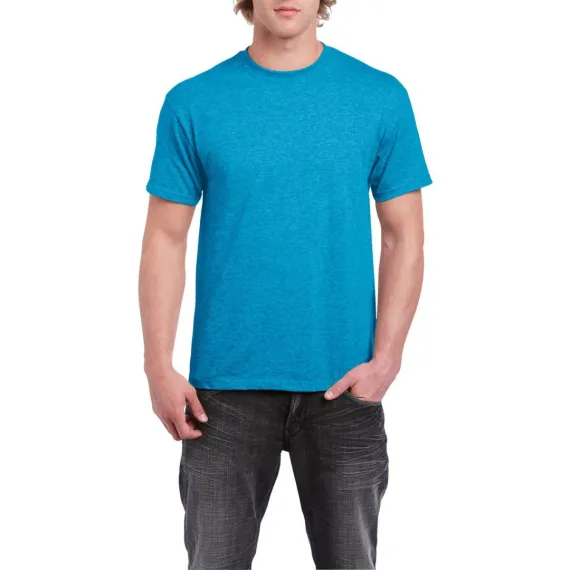 Gildan Heavy Cotton póló - Heather Sapphire - L, Szín: Heather Sapphire, Méret: L