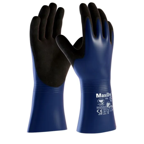 ATG Maxydry mártott kesztyű - 56-530 - kék - 10/XL, Szín: kék, Méret: 10/XL