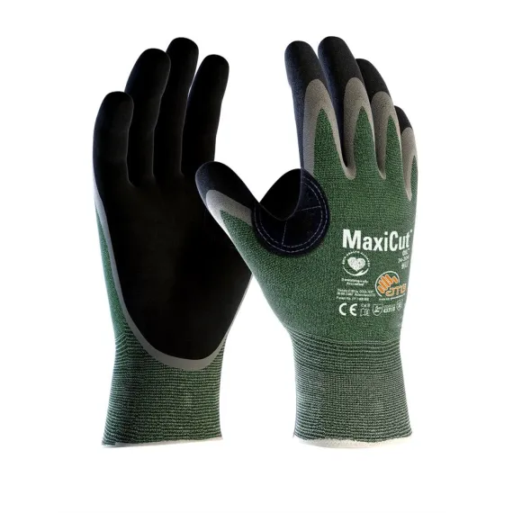 ATG MaxiCut Oil tenyérrészen mártott kesztyű 34-304 - zöld - 8/M, Szín: zöld, Méret: 8/M