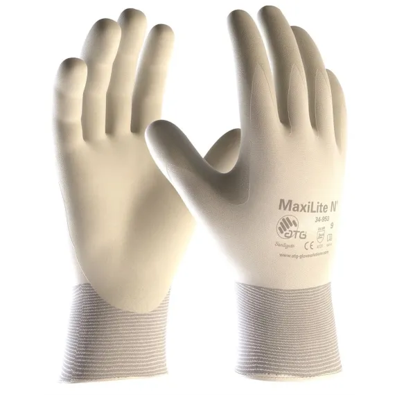 ATG MaxiLite mártott kesztyű - 34-953 - szürke - 8/M, Szín: szürke, Méret: 8/M