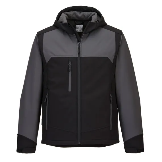 KX362 - KX3 kapucnis Softshell (3L) - fekete/szürke - XXL, Szín: fekete/szürke, Méret: XXL