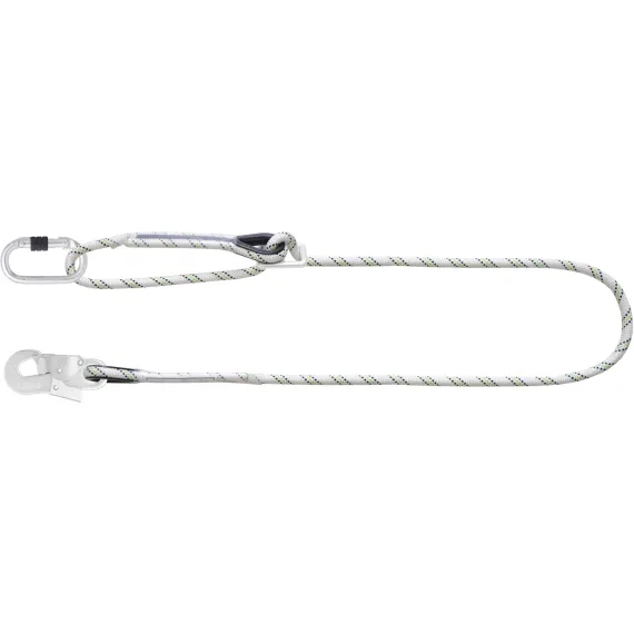 Kratos 2 m hosszú rögzítőpánt +munkapozícionáló, +2 csavaros acélkarabiner, 17mm nyitótávolsággal - fehér - uni, Szín: fehér, Méret: uni