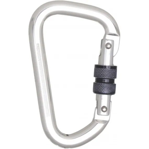 Kratos aluminium csavaros reteszelő karabiner 22,5mm nyílással - fém, Szín: fém