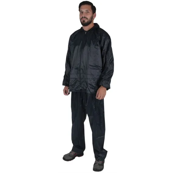 CLEO - Kétrészes PVC zipzzáros esőöltöny - kék - XL, Szín: kék, Méret: XL