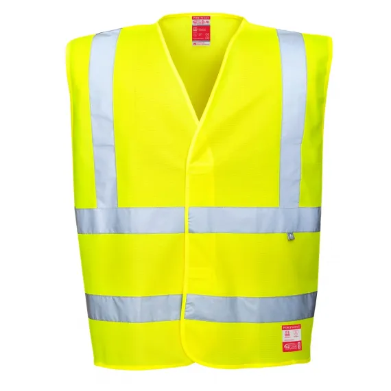 FR71 - Jólláthatósági antisztatikus és lángálló mellény EN14116 - sárga - XXL/3XL, Szín: sárga, Méret: XXL/3XL