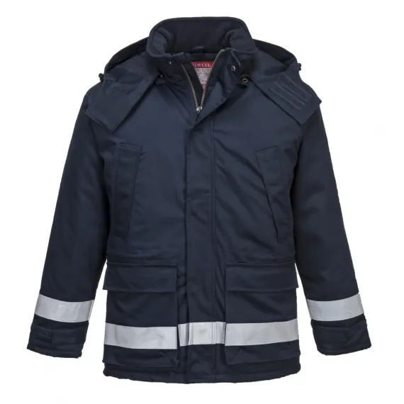 FR59 - FR Anti-Static télikabát - tengerészkék - L, Szín: tengerészkék, Méret: L