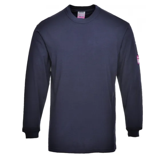 FR11 - Lángálló, antisztatikus hosszú ujjú póló - tengerészkék - 3XL, Szín: tengerészkék, Méret: 3XL