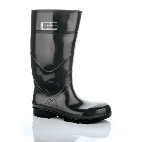 Lemigo Bart S5 SRC PVC hosszúszárú csizma - fekete - 43, Szín: fekete, Méret: 43
