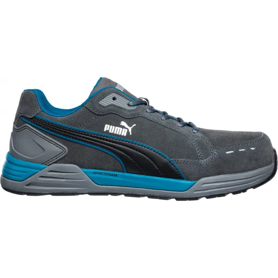 Puma Airtwist Grey Low S3 ESD HRO SRC munkavédelmi cipő - szürke - 43, Szín: szürke, Méret: 43