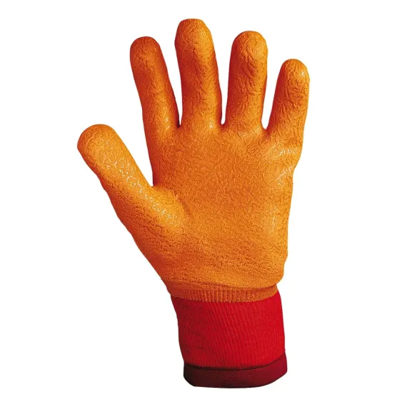 Polar bélelt PVC kesztyű - narancs - 10/XL, Szín: narancs, Méret: 10/XL