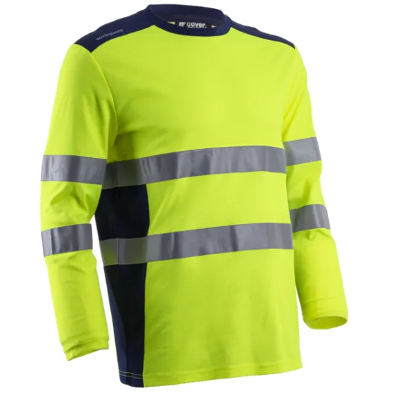 RIKKA HOSSZÚUJJÚ PÓLÓ HI-VIZ SÁRGA ÉS KÉK SZÍNBEN L, Méret: L