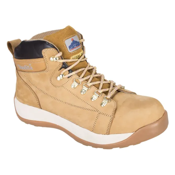 FW31 - Steelite Mid Cut nubuk védőbakancs SB - méz - 38, Szín: méz, Méret: 38