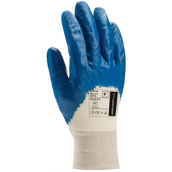 HOUSTON - Nitril mártott védőkesztyű - kék - 10/XL, Szín: kék, Méret: 10/XL