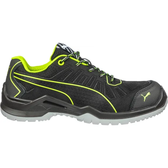 Puma Fuse TC Green S1P ESD SRC Védőcipő - fekete/zöld - 48, Szín: fekete/zöld, Méret: 48