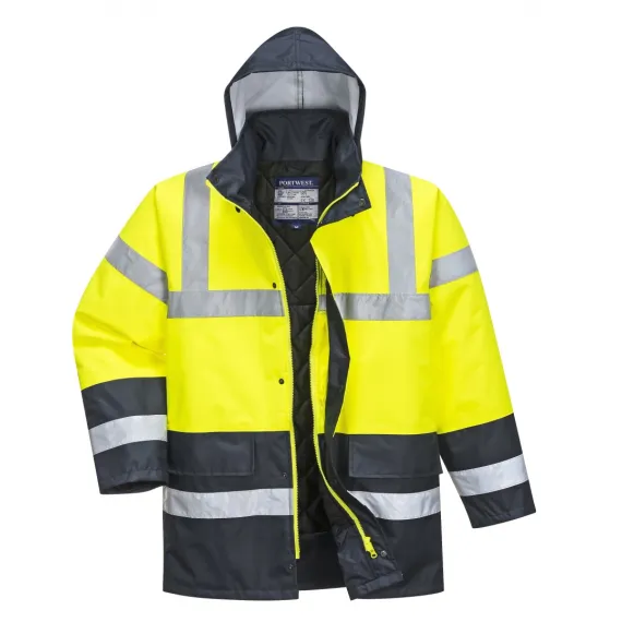 S466 - Kontraszt Traffic kabát - sárga - XXL, Szín: sárga, Méret: XXL