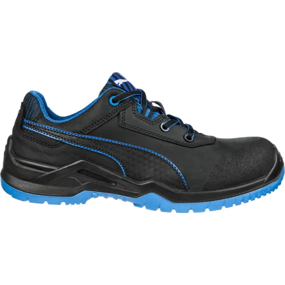 Puma Argon Blue Low S3 ESD SRC Védőcipő - fekete/kék - 46, Szín: fekete/kék, Méret: 46