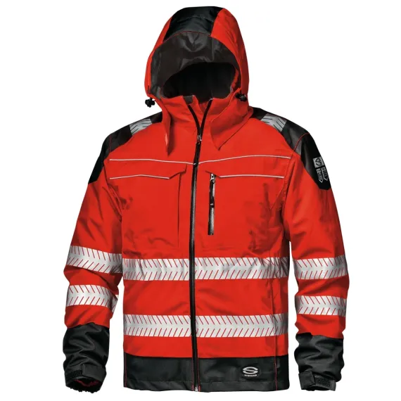 Andromeda jól láthatósági kabát - piros/fekete - 3XL, Szín: piros/fekete, Méret: 3XL