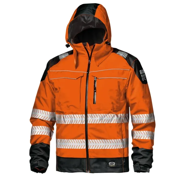 Andromeda jól láthatósági kabát - Narancs/fekete - 3XL, Szín: narancs/fekete, Méret: 3XL