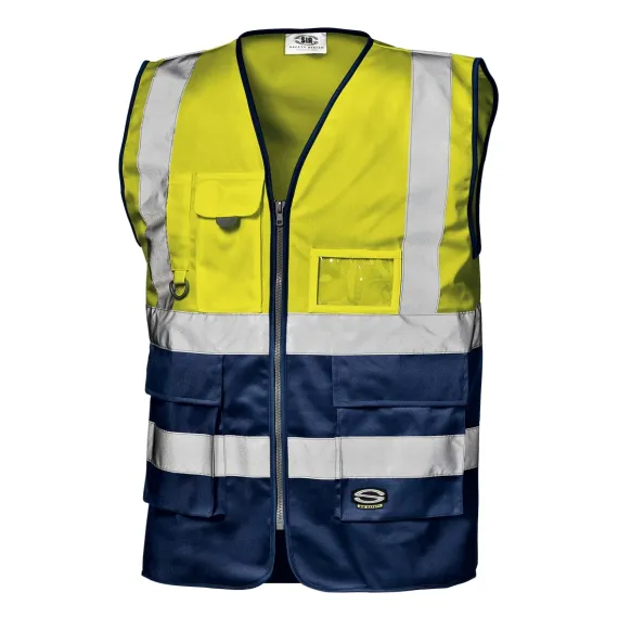 Grifone jól láthatósági mellény - sárga/sötétkék - XL/XXL, Szín: sárga/sötétkék, Méret: XL/XXL